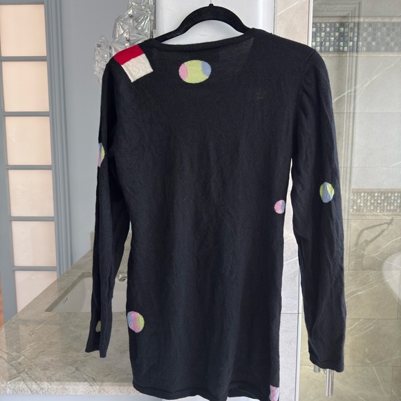 Cynthia Rowley Polka Dot Cashmere Cardigan - Picture 6 of 10